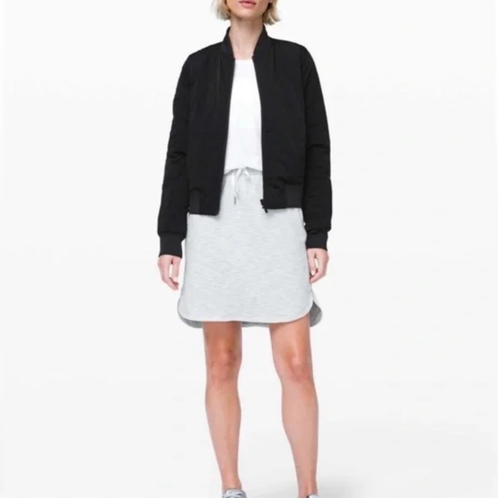 New Lululemon gray striped On the Fly skirt 6 athletic - Picture 2 of 11
